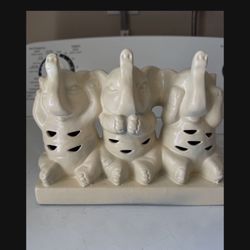 HomeGoods ceramic see no evil speak no evil here no evil home decor