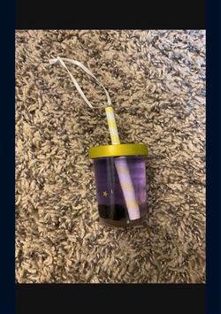 FREE 2024 Hallmark Purple Boba Tea w/Straw Christmas Tree Ornament