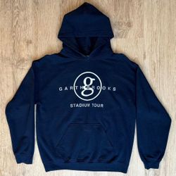 Garth Brooks Stadium Tour Hoodie Navy Blue Pullover Size Medium
