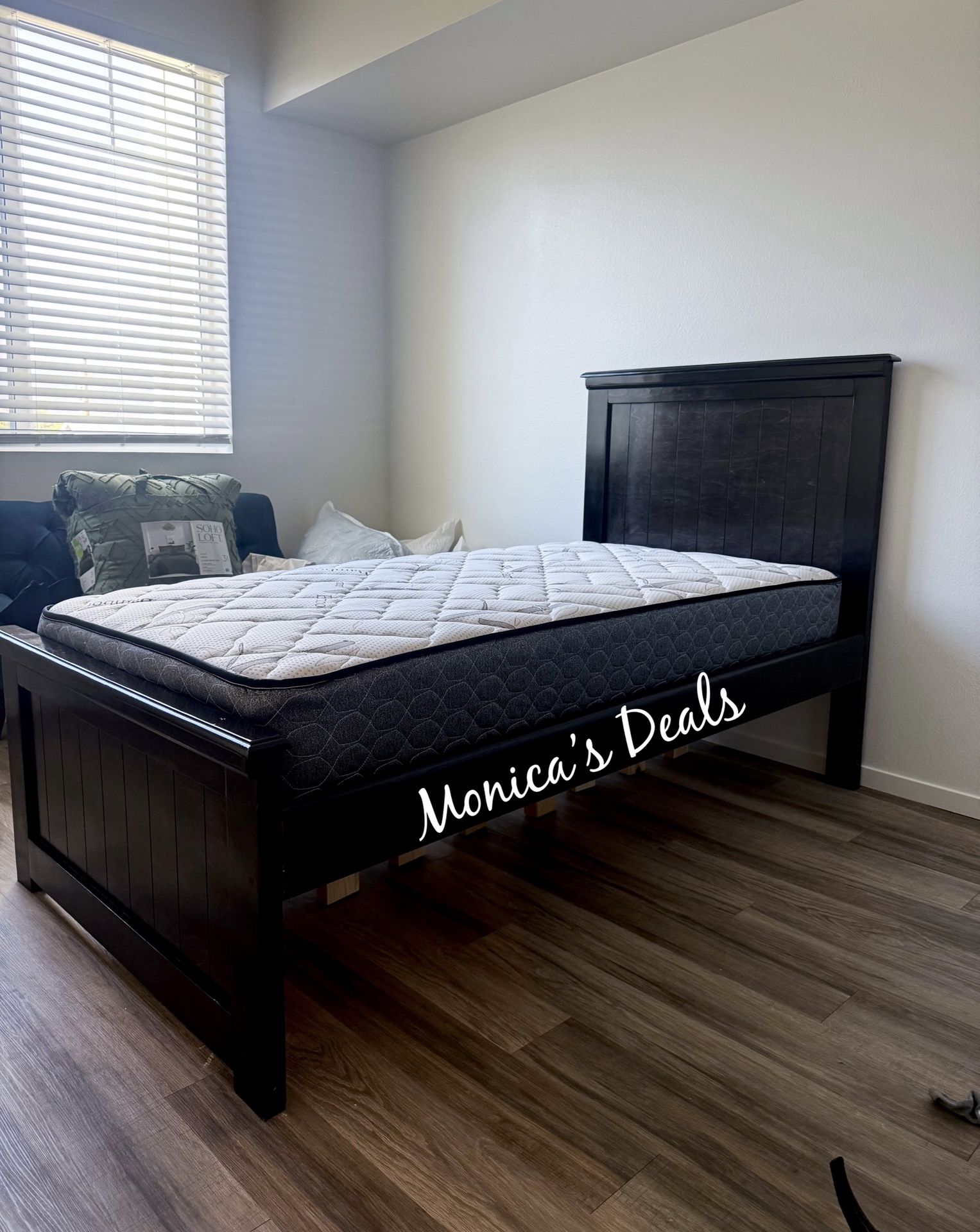 Twin Solid Wood Bed With Mattress $440