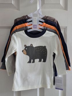 Hudson Baby Infant and Toddler Boy Long Sleeve T-Shirts, Woodland, 12 Months