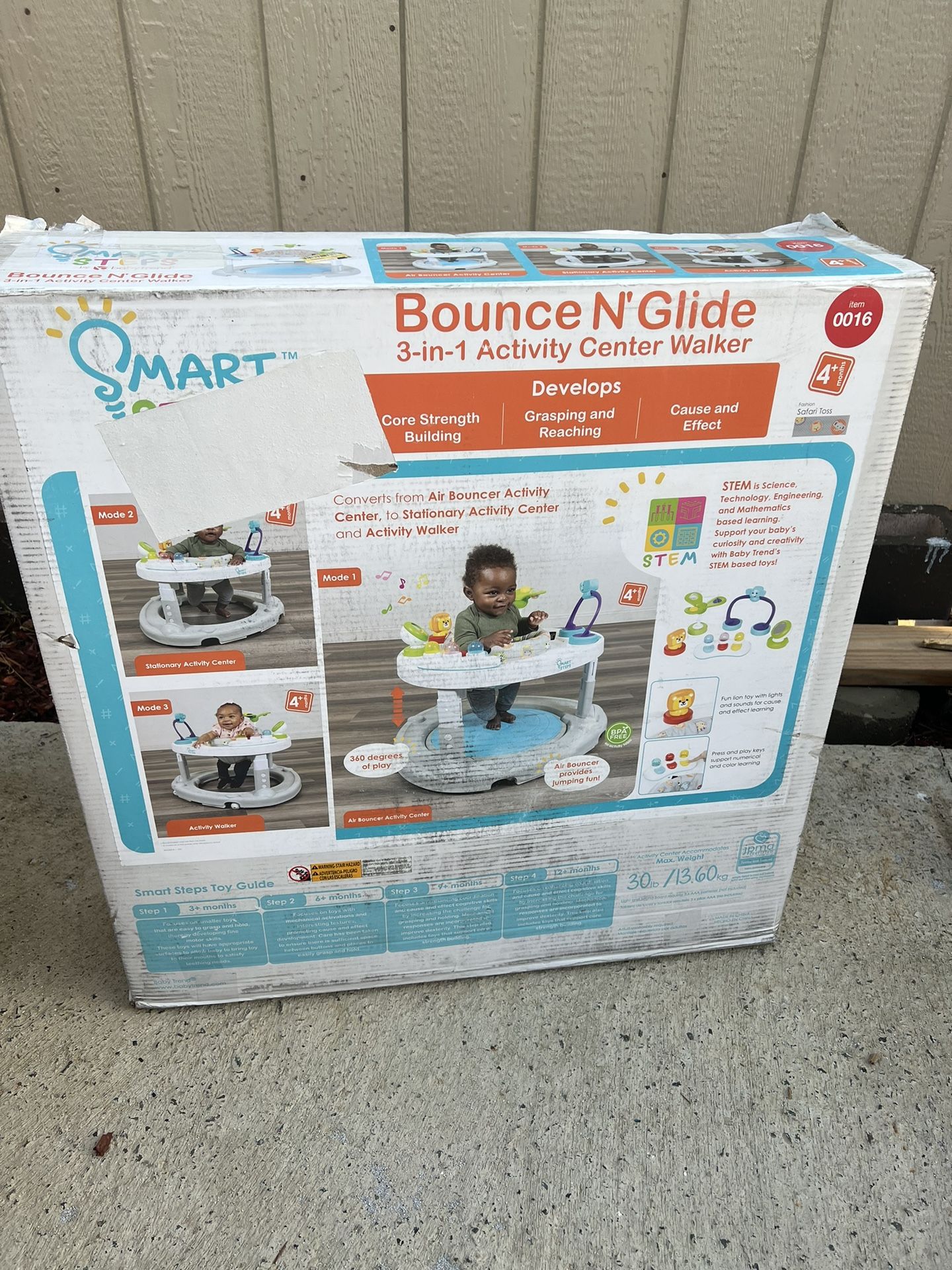 Bounce N Glide 3-in-1 Activity Center Walker