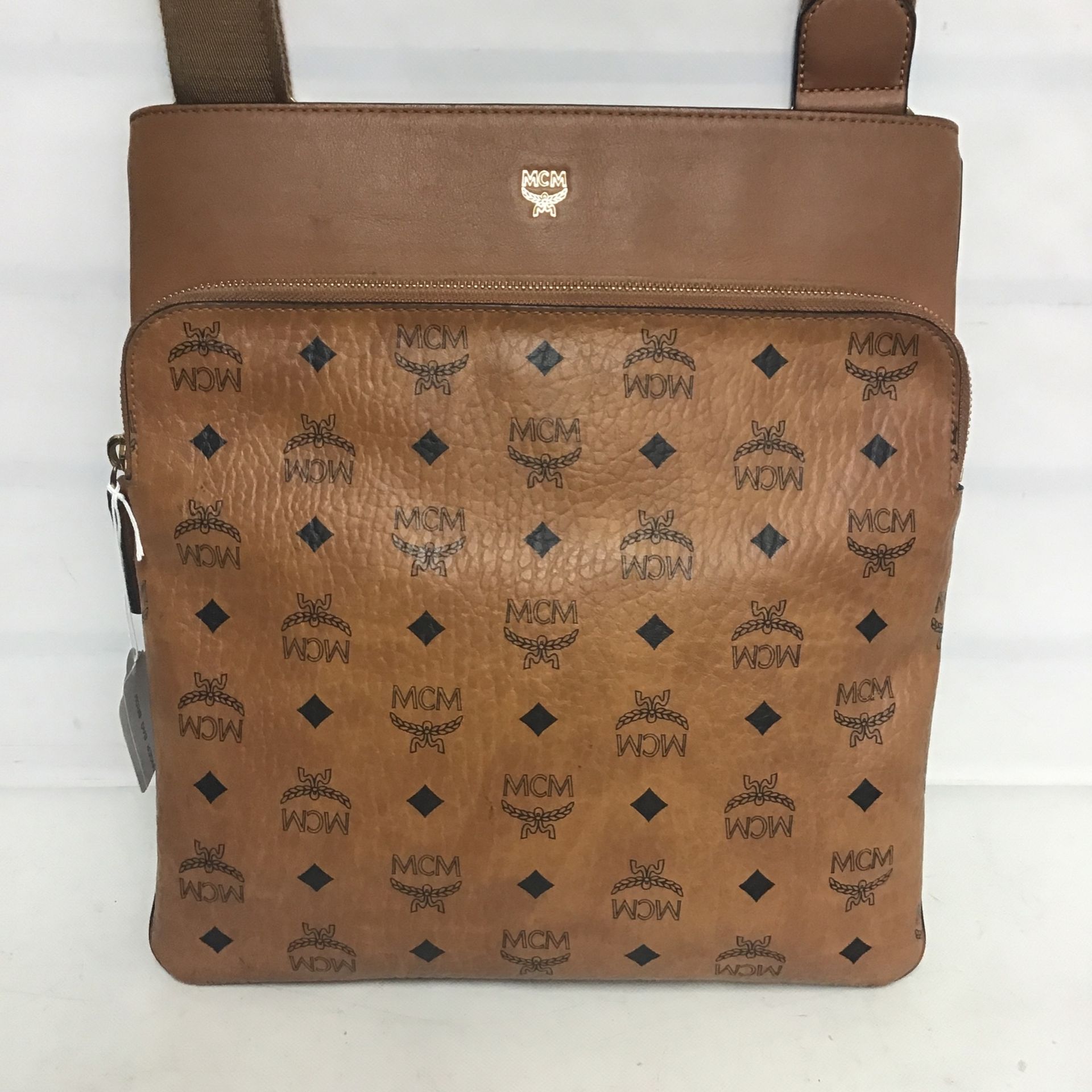 Mcm Monogram Cognac Otto are Visetos Messenger Bag