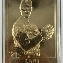 22k Gold Jim Kaat Danbury Mint Baseball Card 