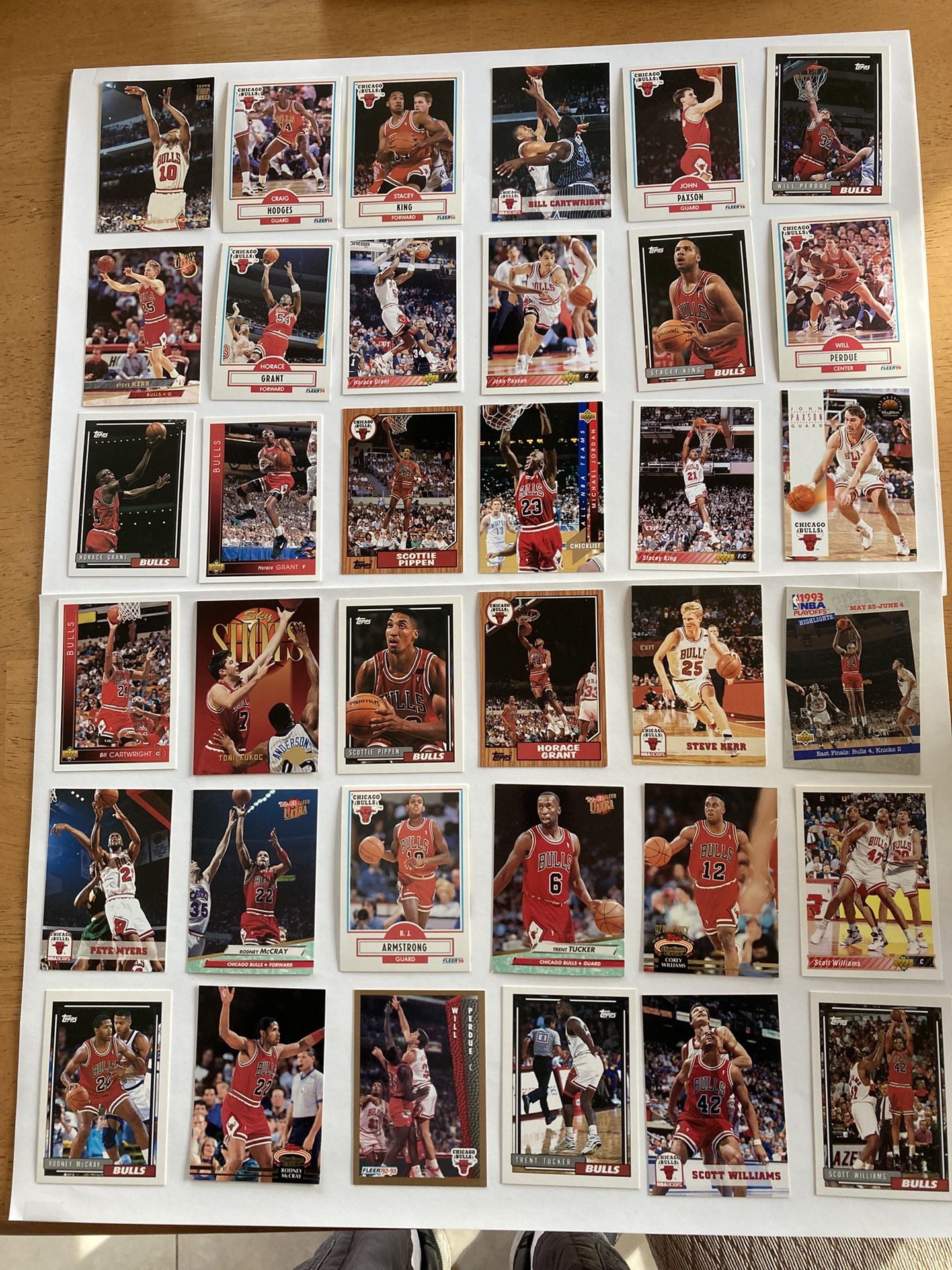 Lot Of 36 Early 1990’s Chicago Bulls Basketball Cards