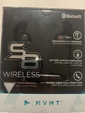 MVMT Wireless S8 Bluetooth Stereo Earbuds