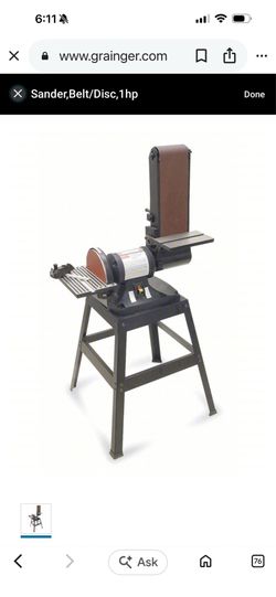 Dayton 6” x 9” Belt & Disc Sander w/ Stand – NEW