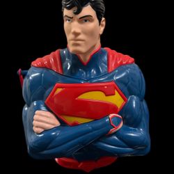 Six Flags Dc Comics Superman Popcorn Bucket Superman Bust Clark Kent Rare 