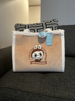 Labubu plush tote bag