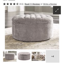 Carnaby Oversized Accent Ottoman & Accent Pillows (Couch Not For Sale)