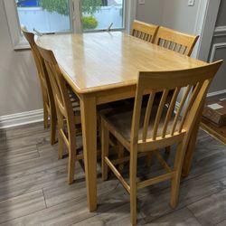 High Top Table & 5 Chairs