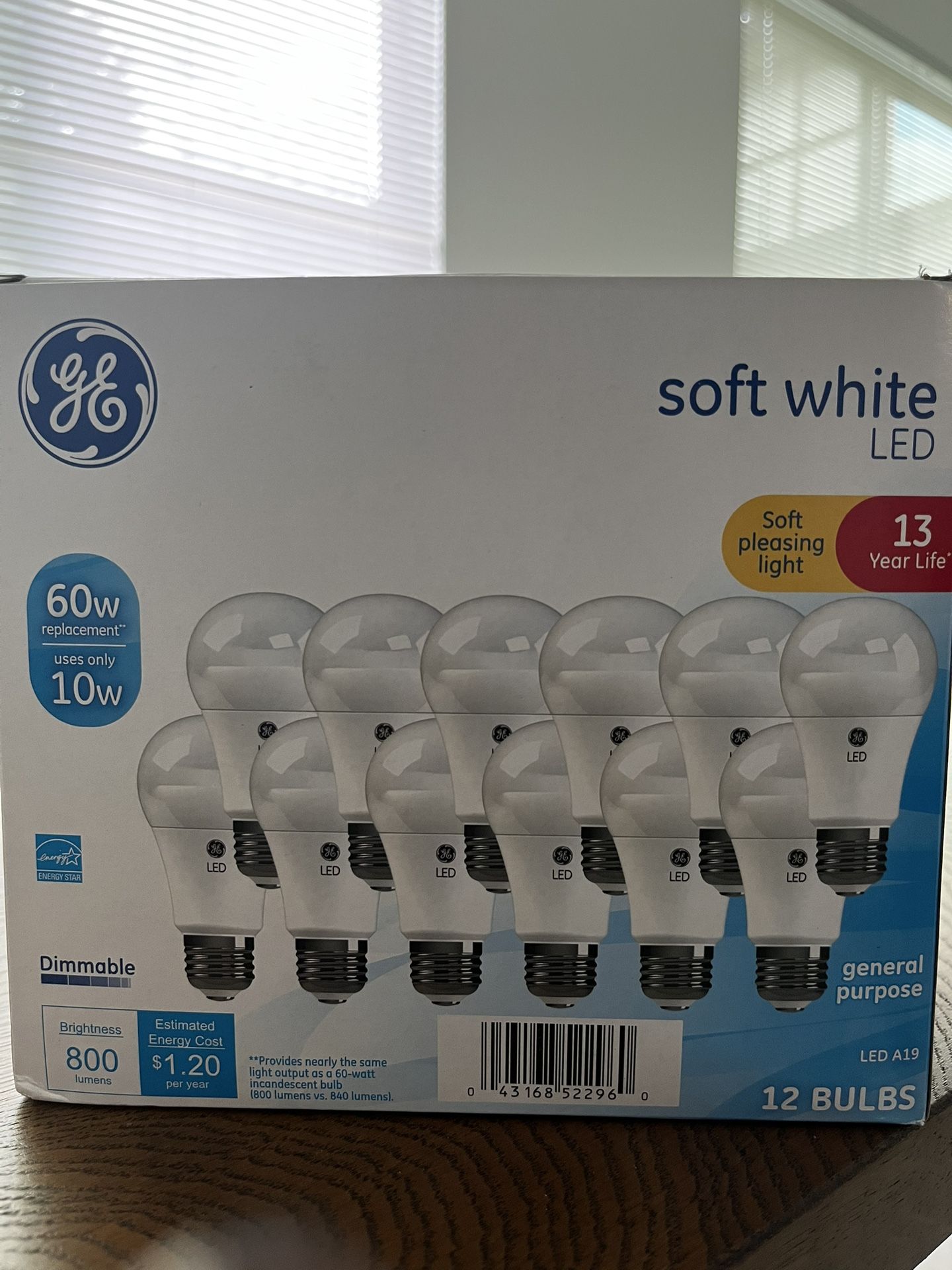 GE LED BULB A19 (12 Pack)