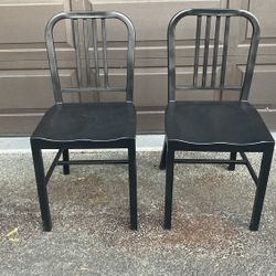 Pair- Metal Side Chairs