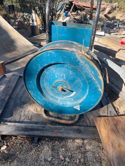 Vintage Metal Hose Reel on Stand