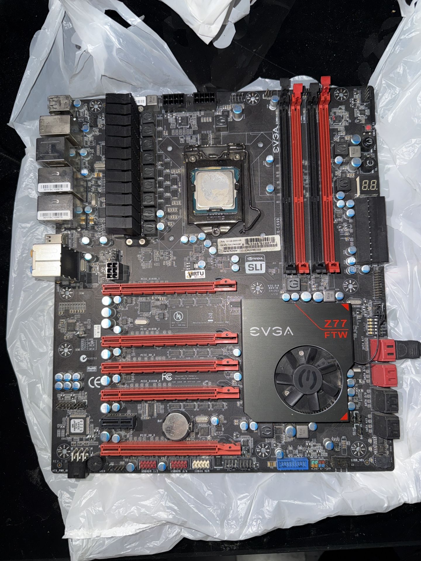 EVGA Z77 FTW Mother Board Intel CPU