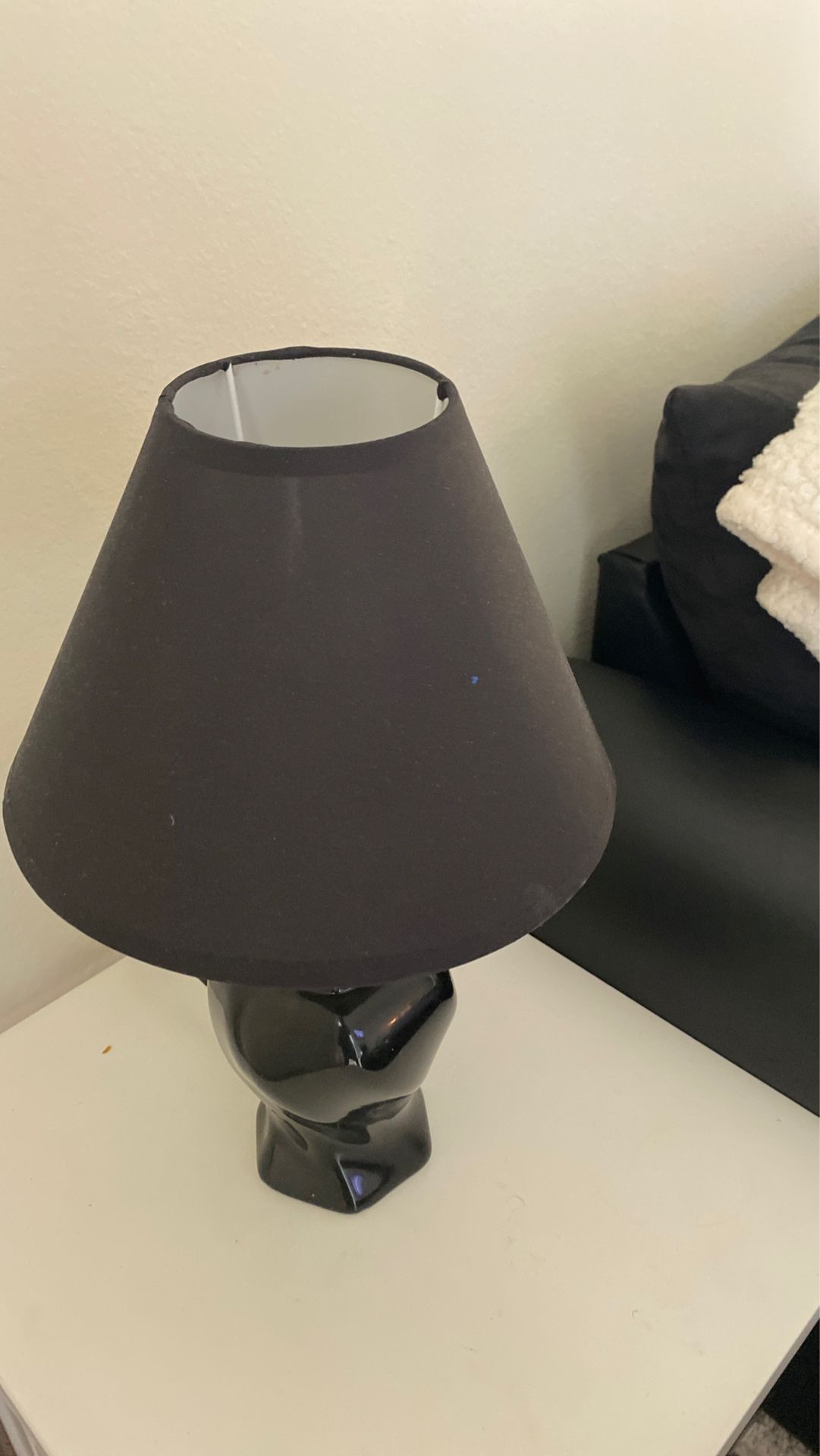 Black Side Table Lamp