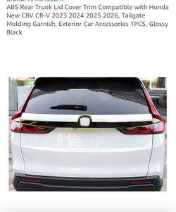 Honda Cr-v crv Rear trunk cover Trim spoiler  around emblem