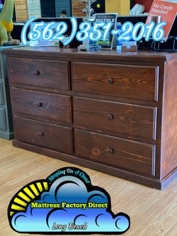 Six drawer dresser brown cajonera de Pino nuevo chest café