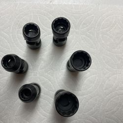 Snap On 6 PC 3/8” Drive 12-Point SAE Shallow Universal Socket Set.