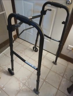 Black Aluminum Light Weight Folding Walker
