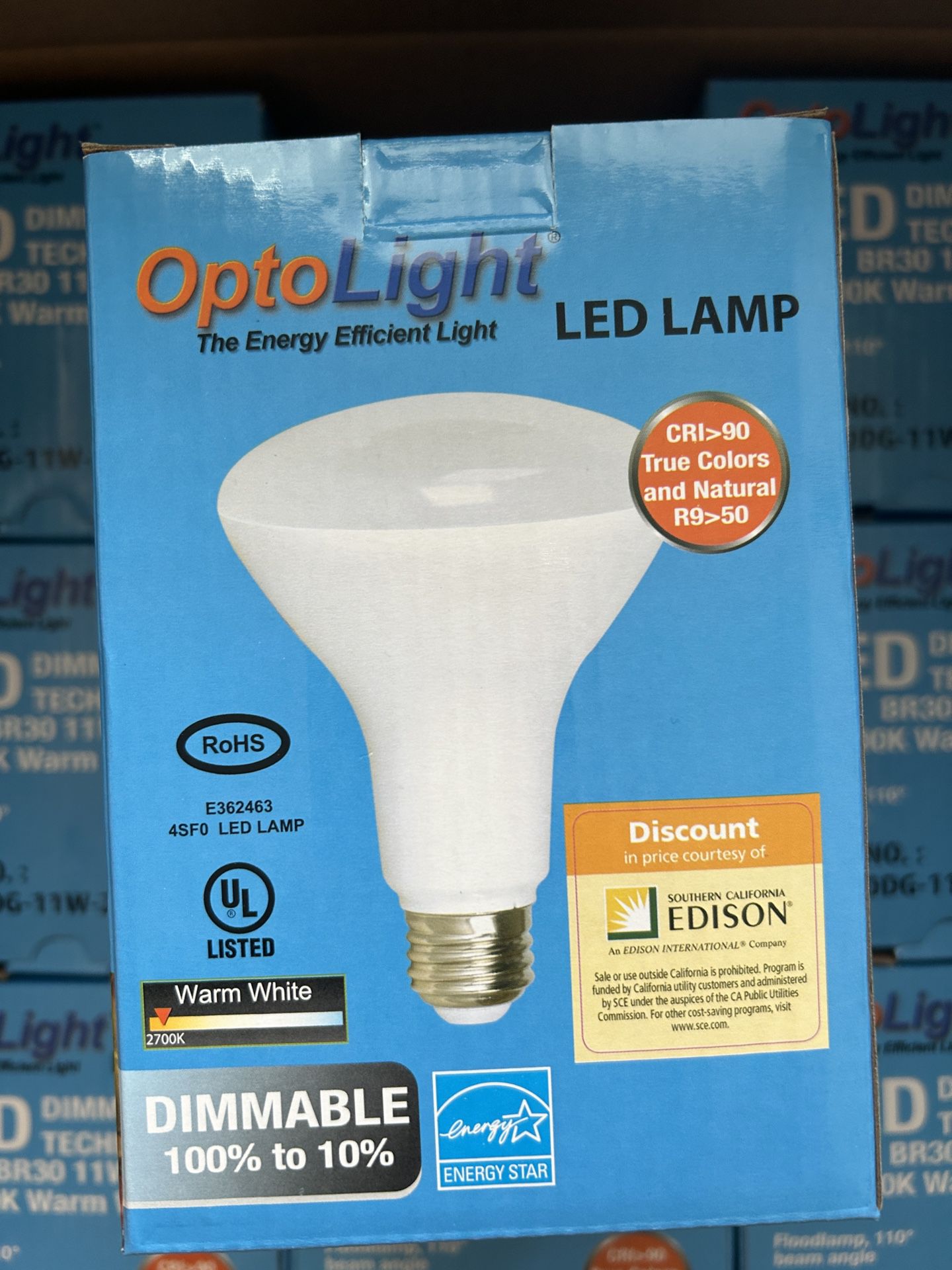 TRADE—-Case of 9 LED Bulbs NEW OptoLight BR30 11W: LED Dimmable Bulb Sale Or Trade