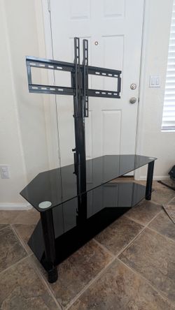 TV swivel stand glass