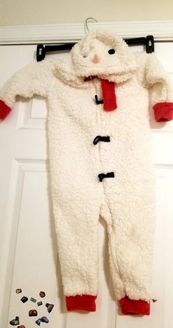 Snowman Zip-up Costume Sz: 4T