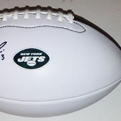 TYLER CONKLIN SIGNED AUTOGRAPHED NEW YORK JETS F/S WHITE FOOTBALL JSA COA RARE!
