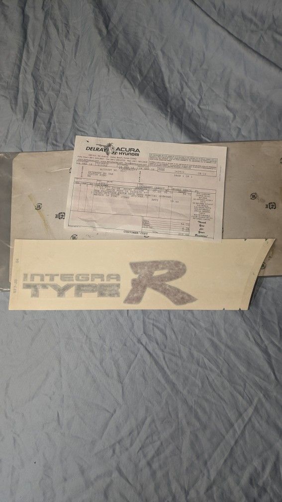 Genuine 94-01 Dc2 Integra Type R Rear Side Decal for Sale in Kent, WA ...