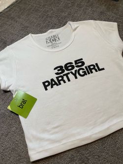 charlie xcx crop top 365 party girl crop top
