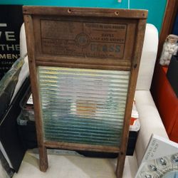 
Vintage Cupples Good House Keepers National Glass Washboard 