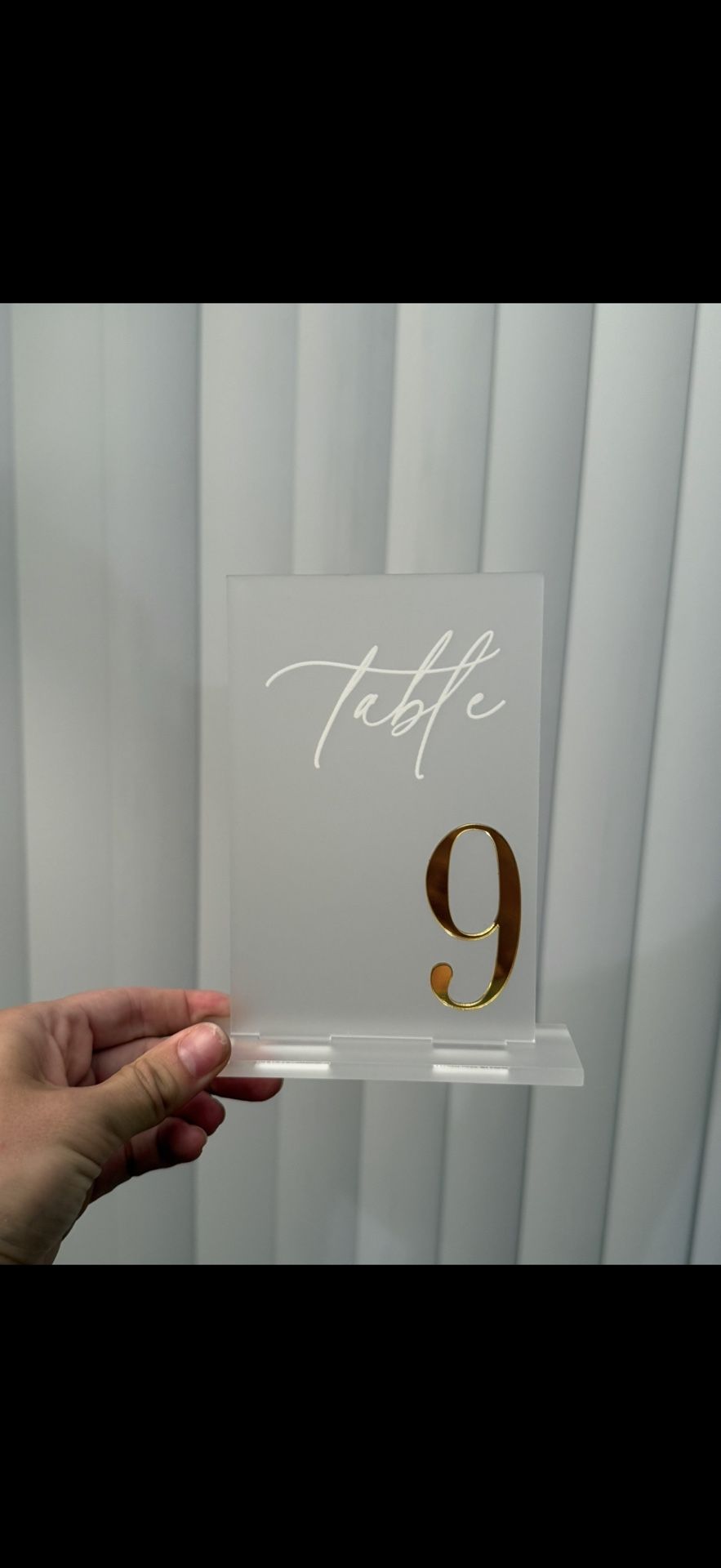 Wedding Table Numbers Acrylic Custom Made 