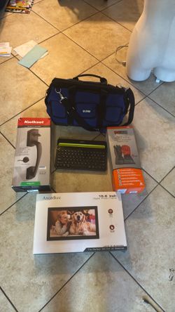 Bundle Deal – Logitech Keyboard, Heated Gloves, Digital Photo Frame + Kwikset Handle Set – $125