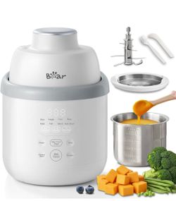 Bear NutriEase AllStage Stainless Steel Baby Food Maker Steamer and Blender,