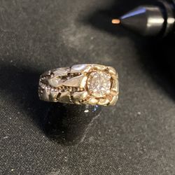 14k Nugget Ring With Diamond 💎 