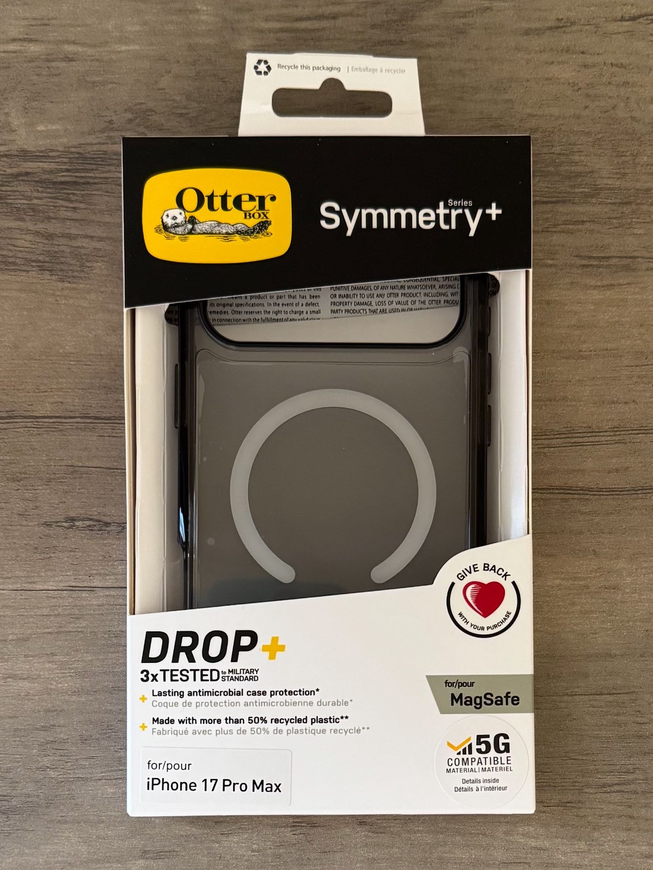 Otterbox Symetry Black Smoke Magsafe 17 Pro Max / 16 / 15 Series