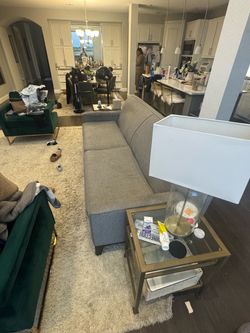 Gray Fabric Sectional Sofa