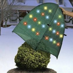 Bush cover holiday lights with 50 multi color led lights