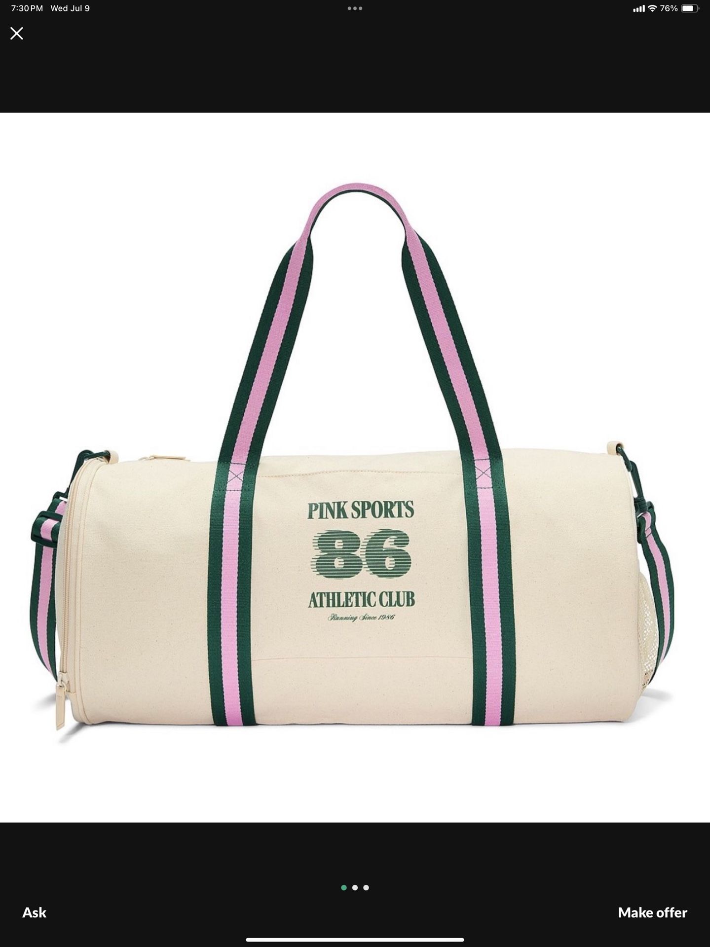 New— Dorm Duffle | Victoria's Secret 19.3"L x 10"W x 10"H