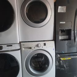 LG Front Load Washer And Stackable Gas Dryer Set