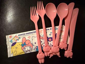 6 pieces of Hello Kitty Utensil Set