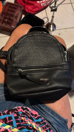 STEVE MADDEN Black Pebbled Leather Mini backpack Or Sling