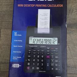 Casio HR-170RC Printing Calculator, Black, 2.6" x 6.5" x 11.6"