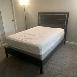 Full Size Bed Frame with Solid Wood Support – Noise Free- Including Mattress & Box Spring