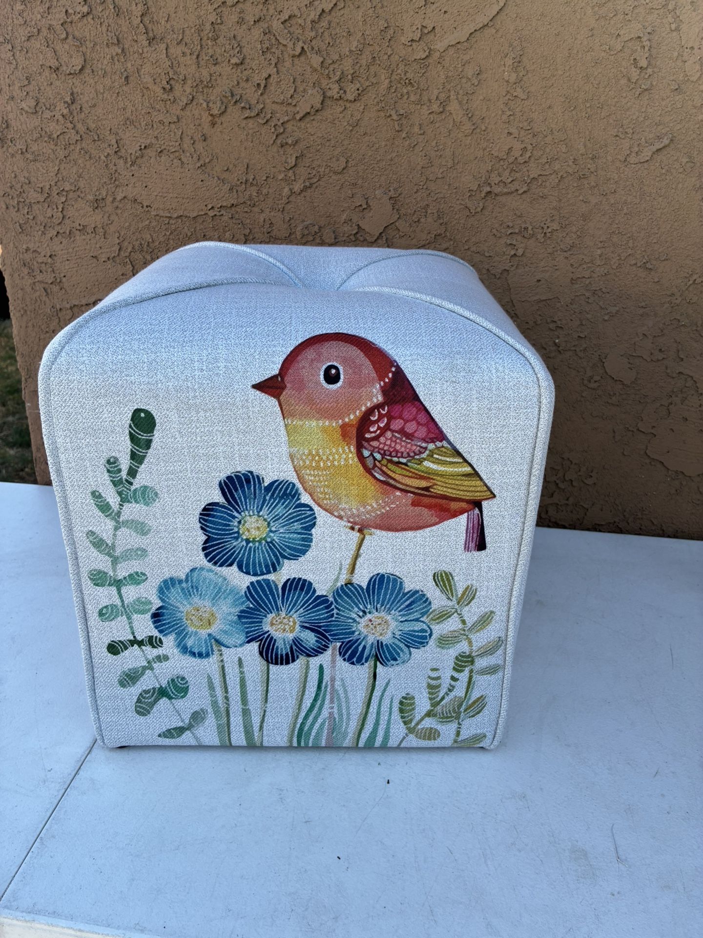 Beautiful Bird Decorative Foot Stool