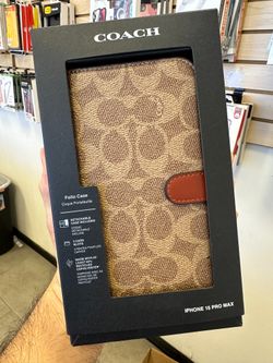 15 Pro Max COACH Genuine Folio Case