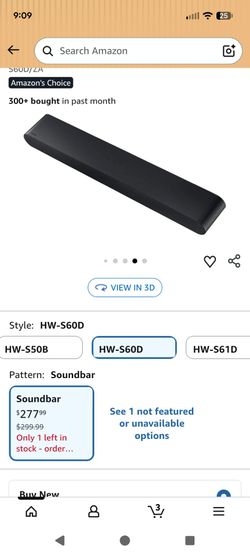 All in one Soundbar Samsung HW-S60D/ZA