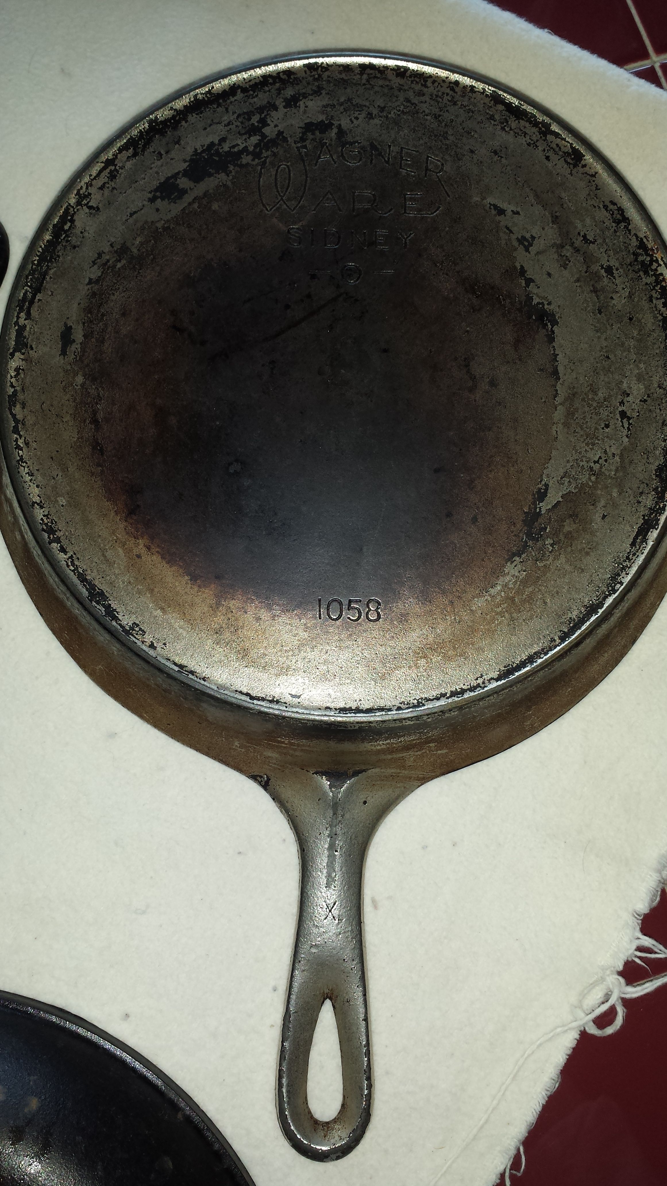 NICKEL PLATED CAST IRON WAGNER WARE SIDNEY #1058