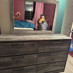 Bay storm 6 Drawer Dresser And 42’ Mirror
