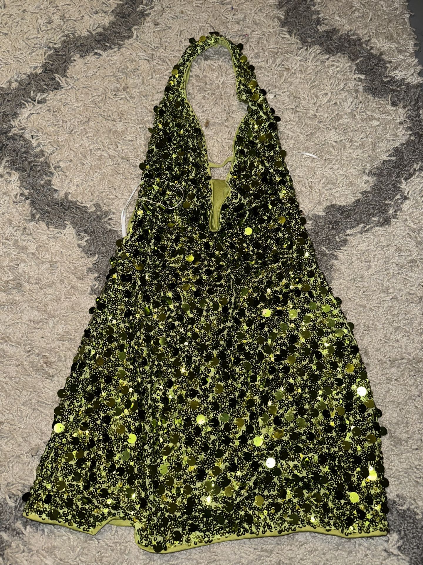 SHEIN Green Sequin Dress